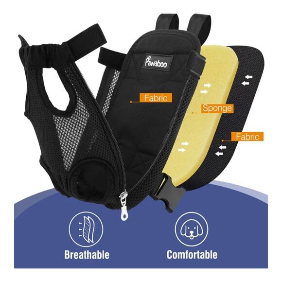 Pet Carrier Backpack Large Black Dog Cat Travel Legs Out Harness Bag - Picture 4 of 6